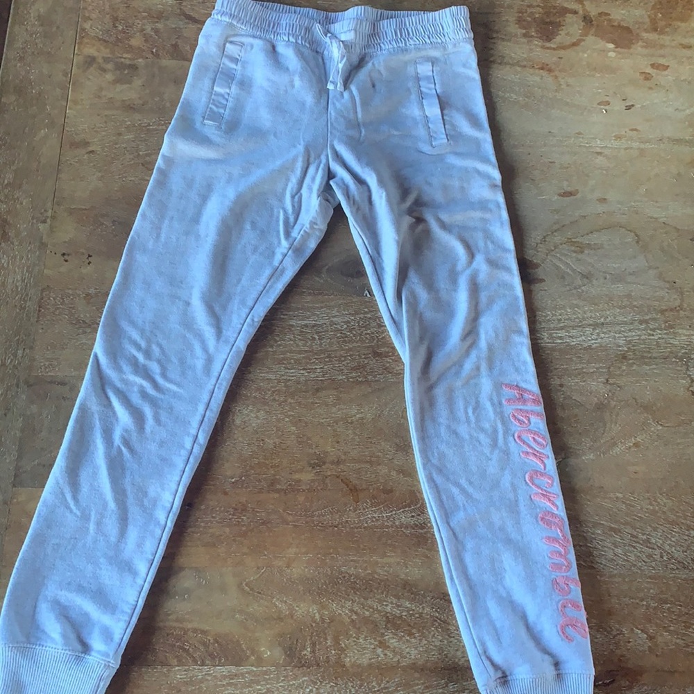 light gray and pink girls joggers